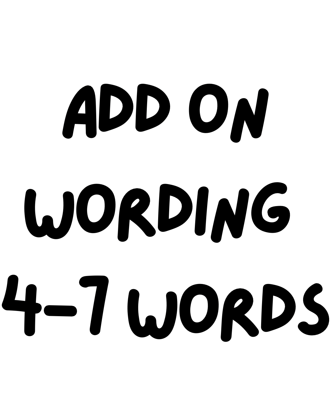 Additional Wording 4-7 Words