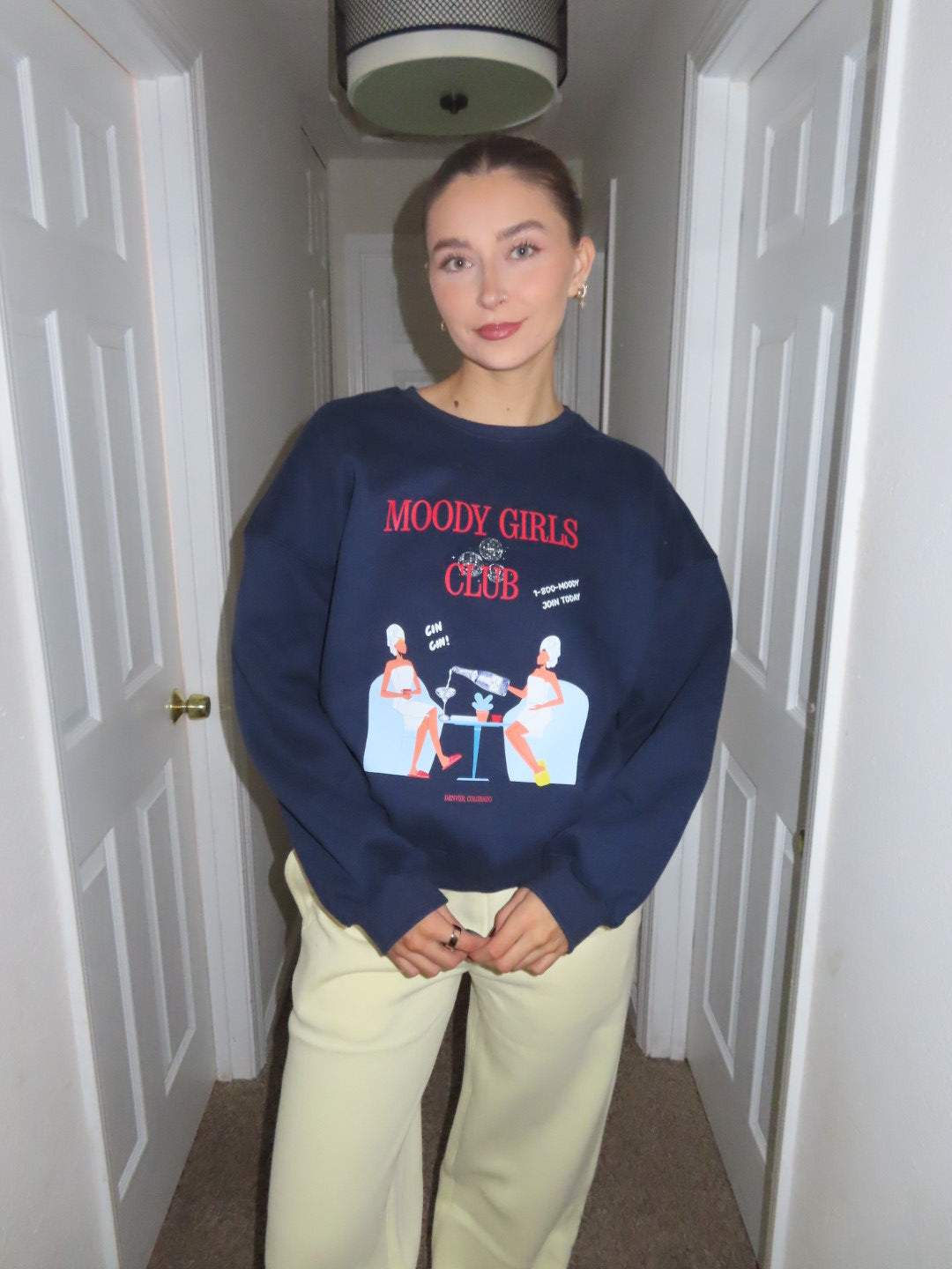 Moody Girls Club Spa Day Crewneck