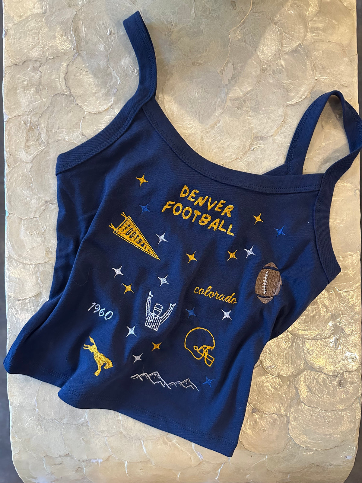 Denver Football Patchwork Tank