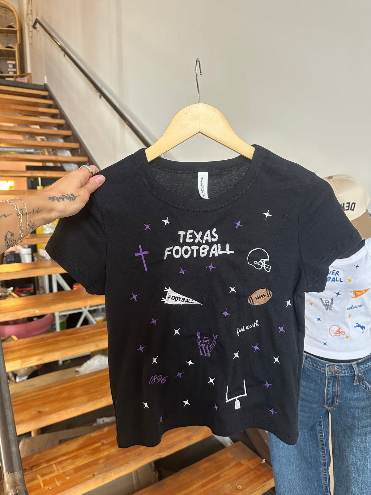 Custom Team Patchwork Baby Doll Tee