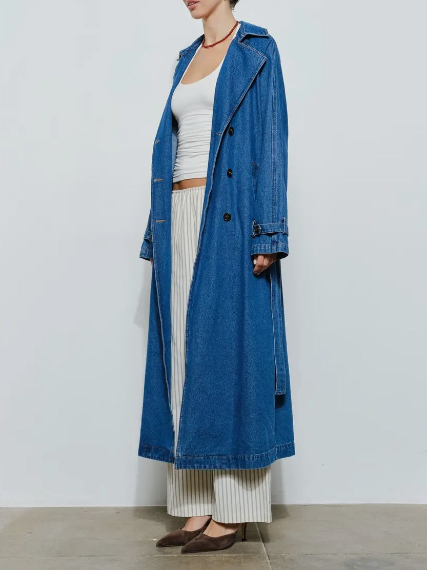 Baylor Denim Trench Coat
