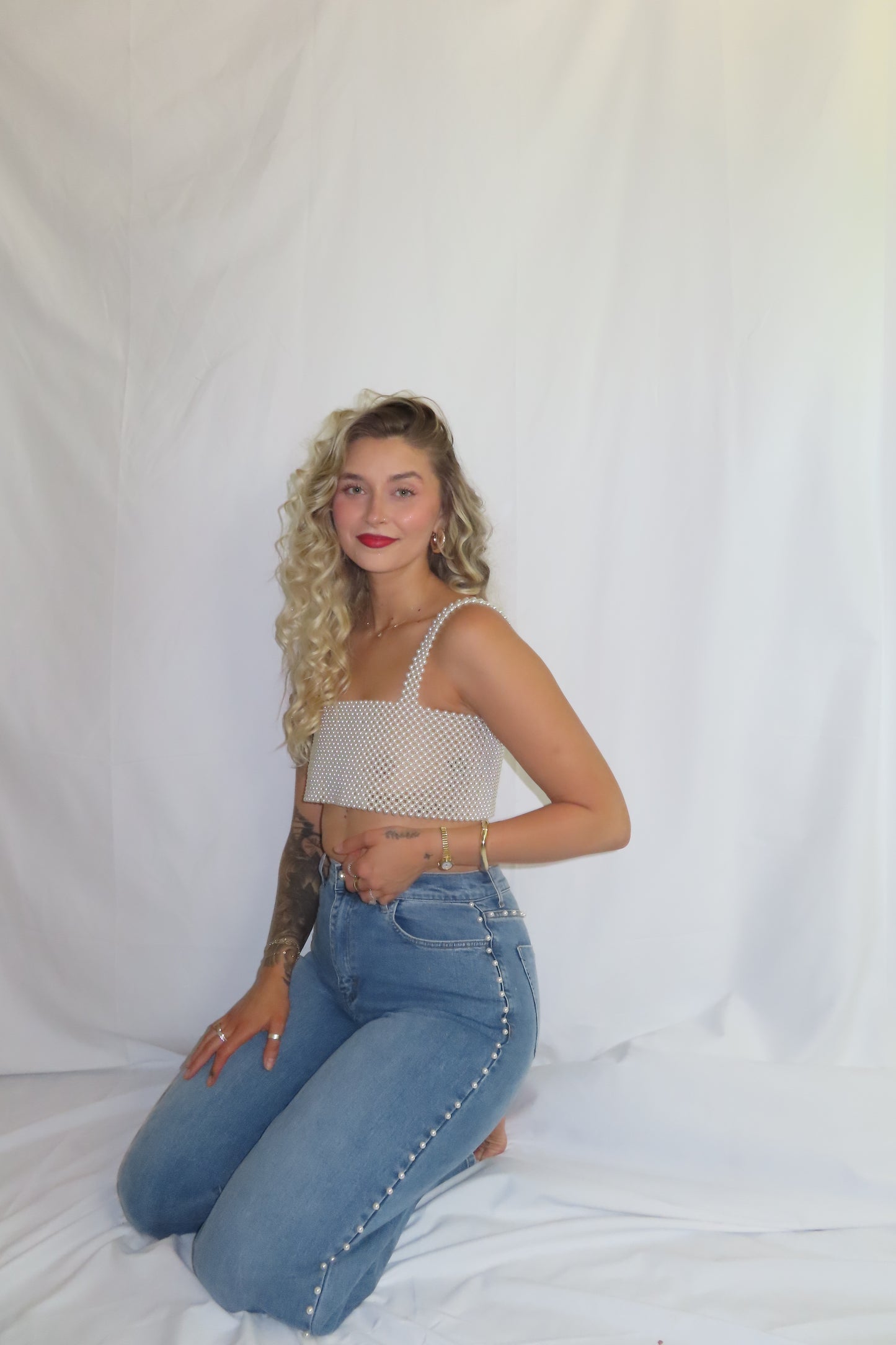 Touch of Pearl Denim Jeans