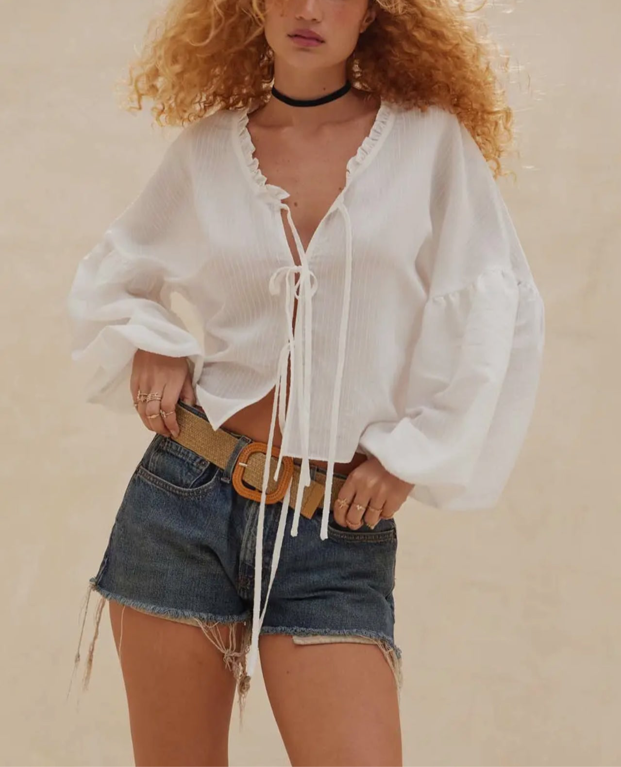 Sadie Balloon Sleeve Top
