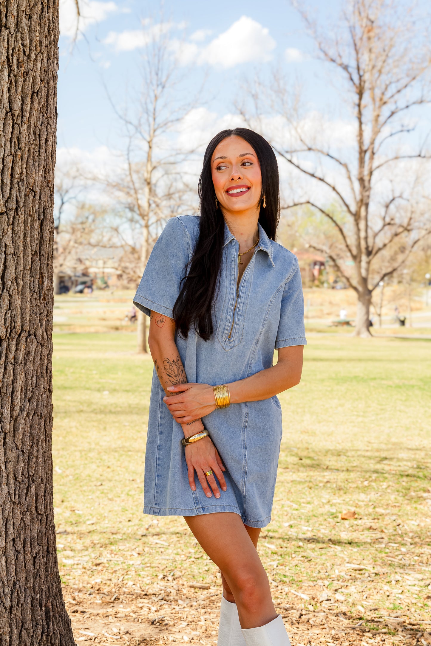 Collins Denim Mini Dress