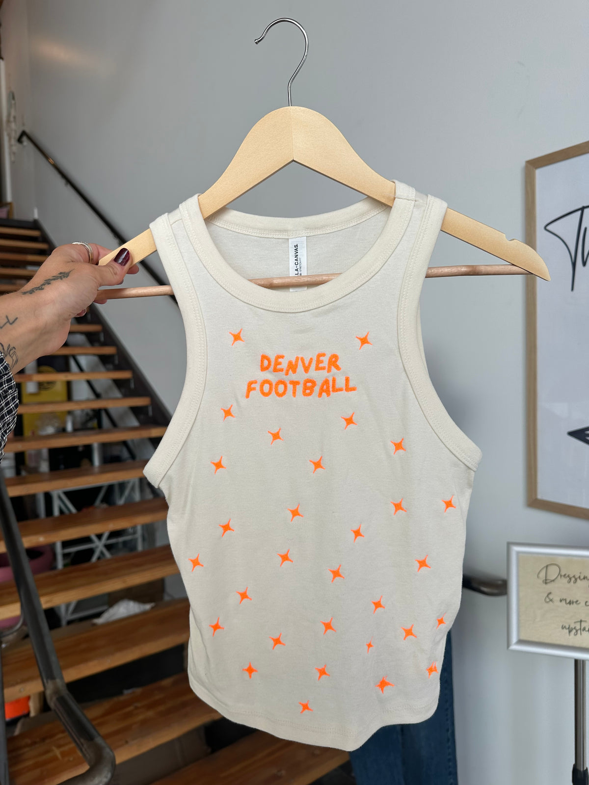 Denver Football High Neck Tank