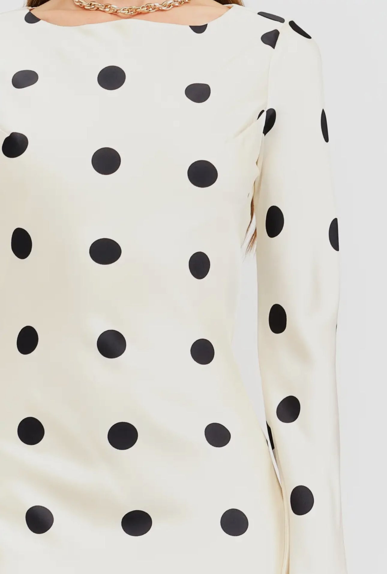 Georgie Satin Polka Dot Maxi Dress