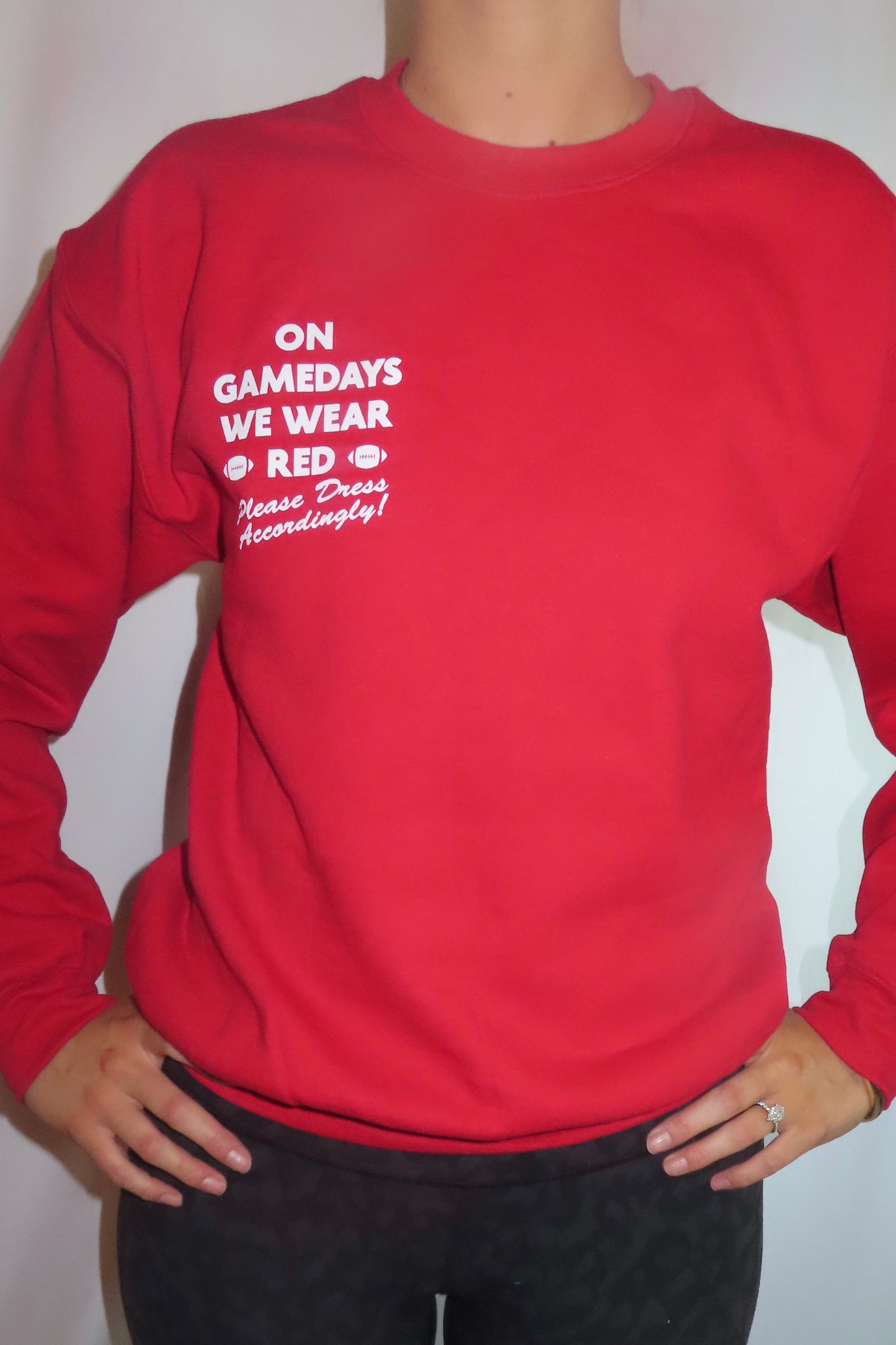 Game Days in Red Crewneck