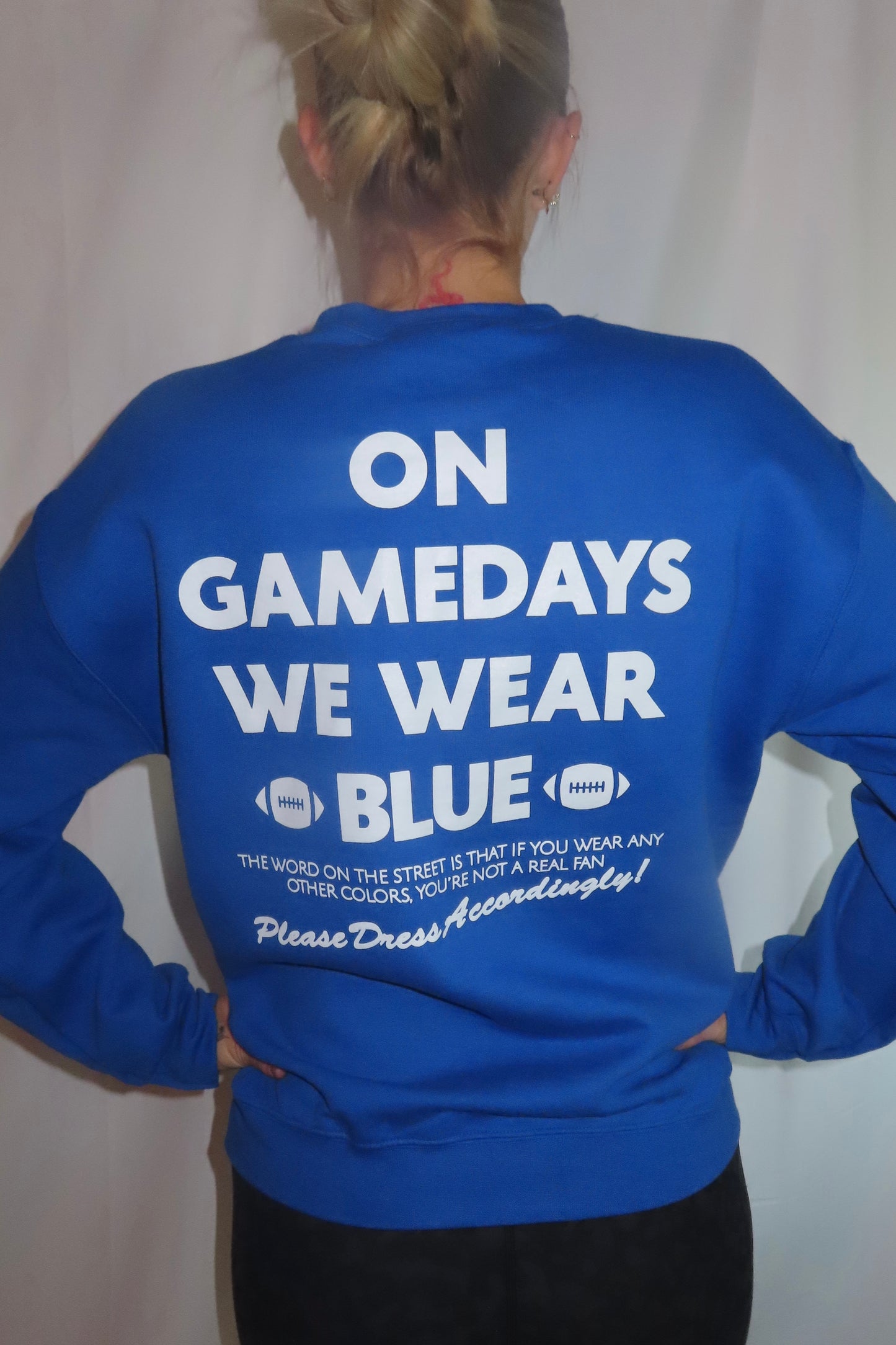 Game Days in Blue Crewneck