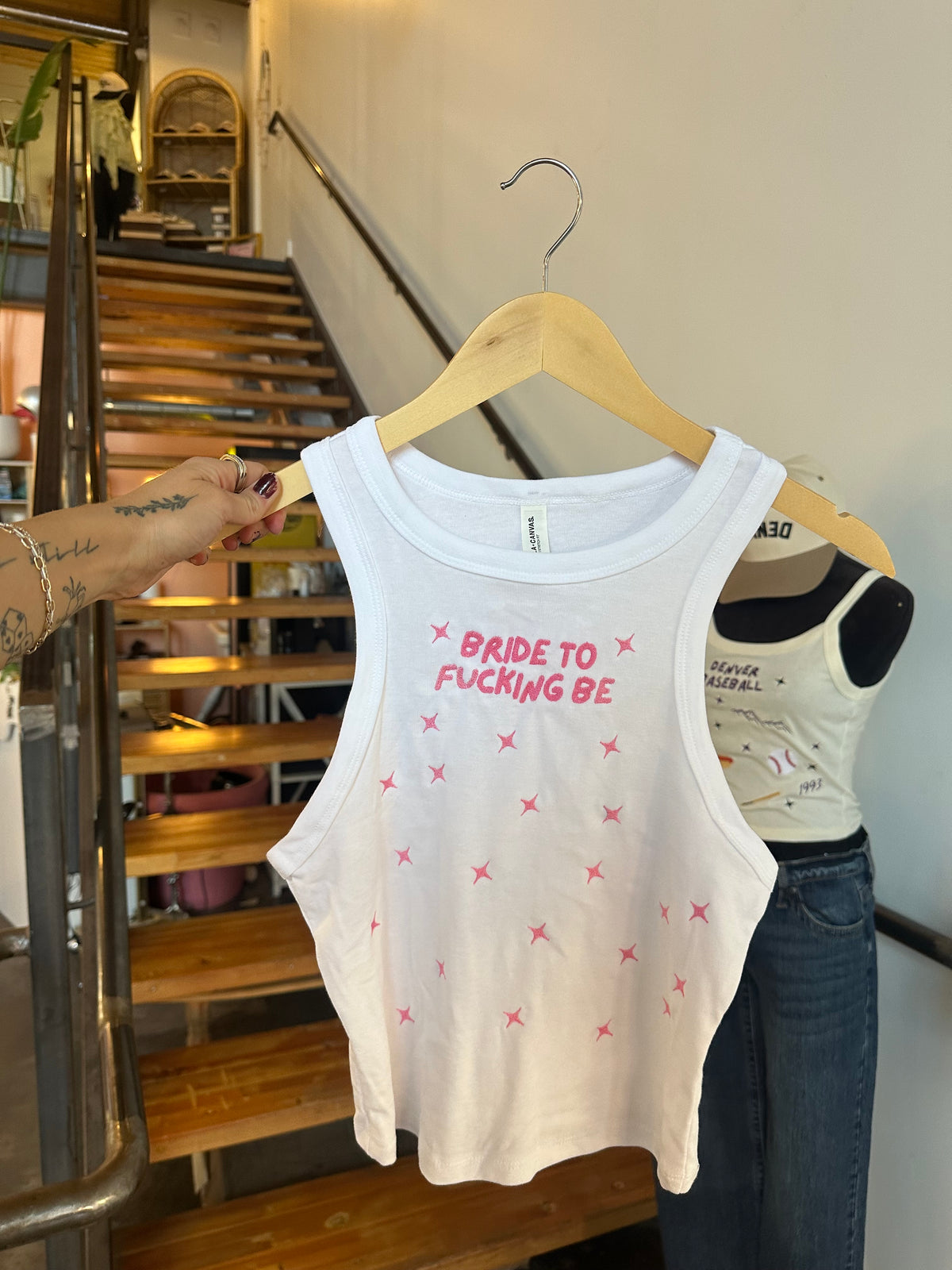Bride to Fucking Be Starburst High Neck Tank