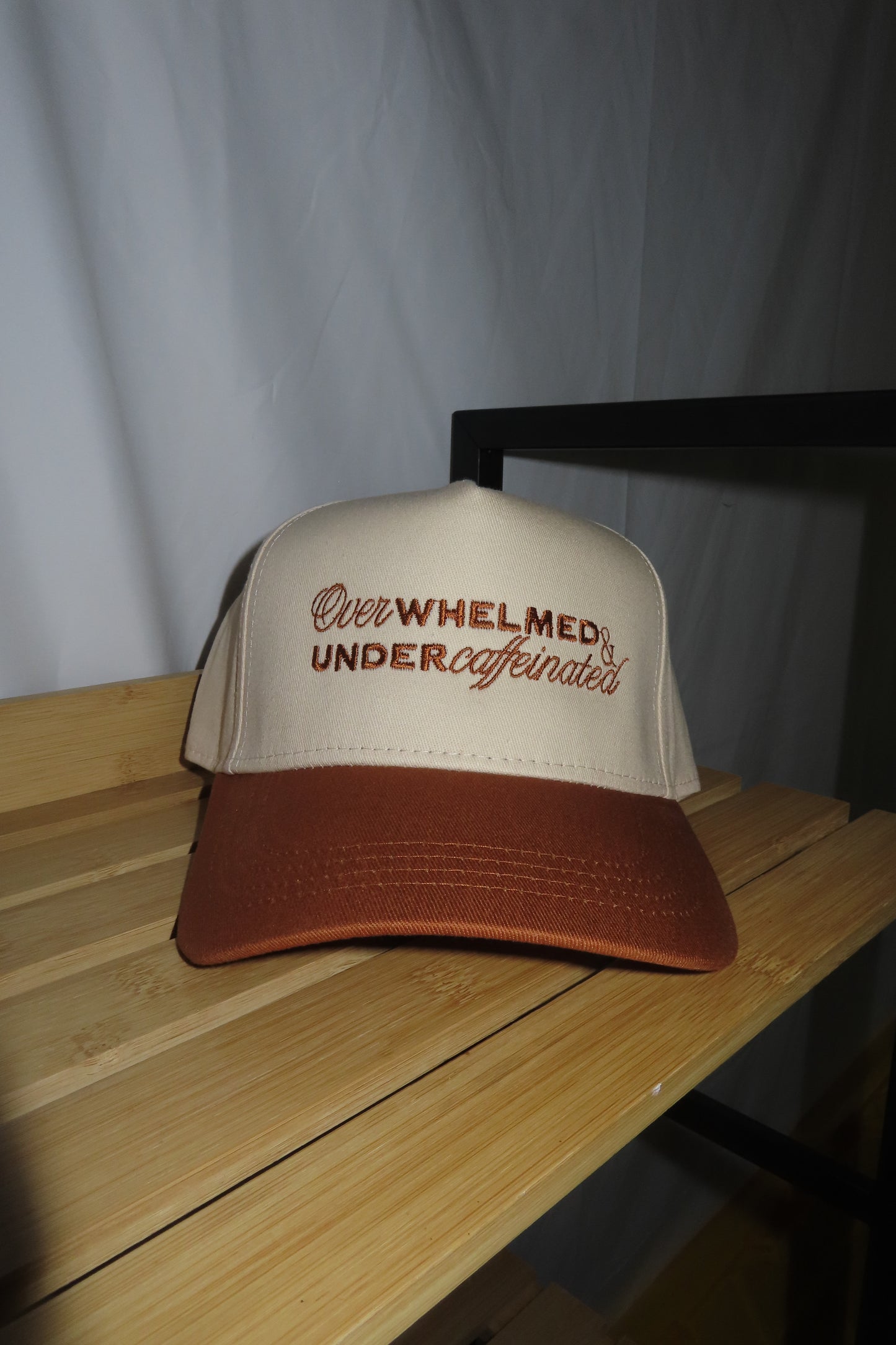 Overwhelmed & Under Caffinated Trucker Hat