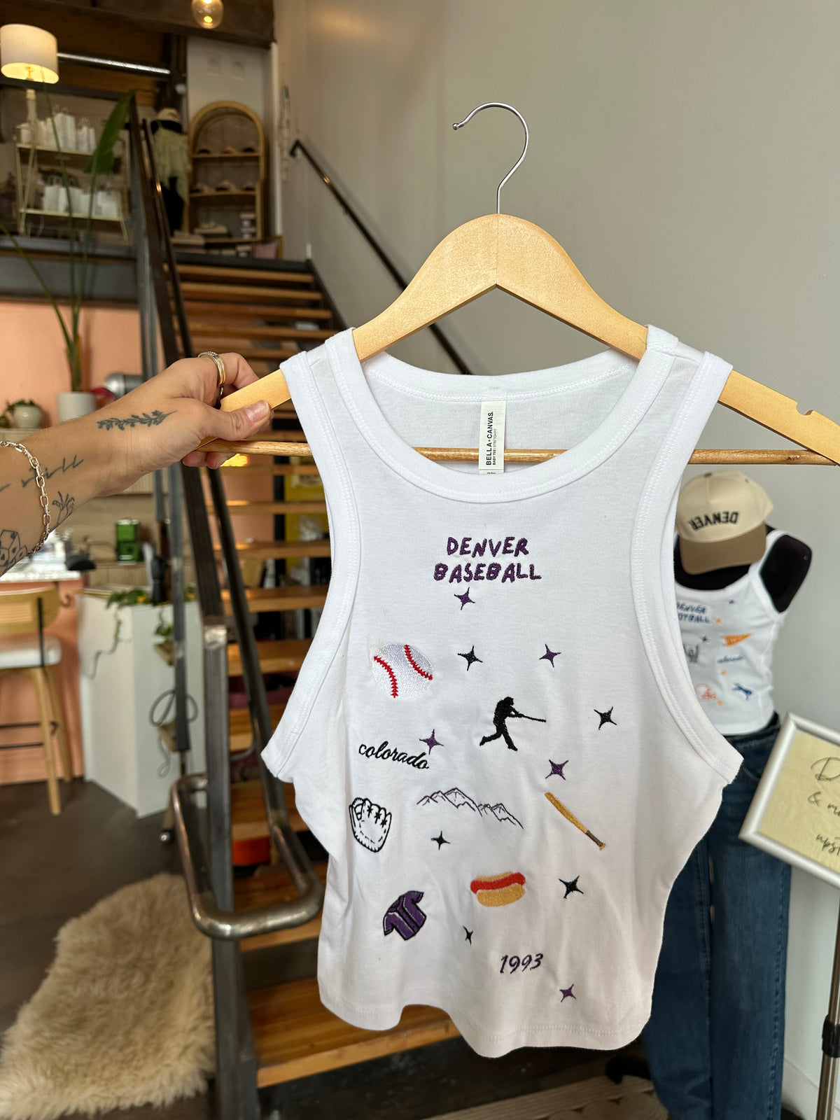 Denver Baseball High Neck Tank