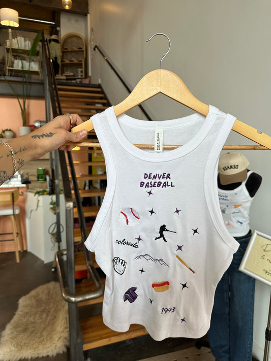 Denver Baseball High Neck Tank