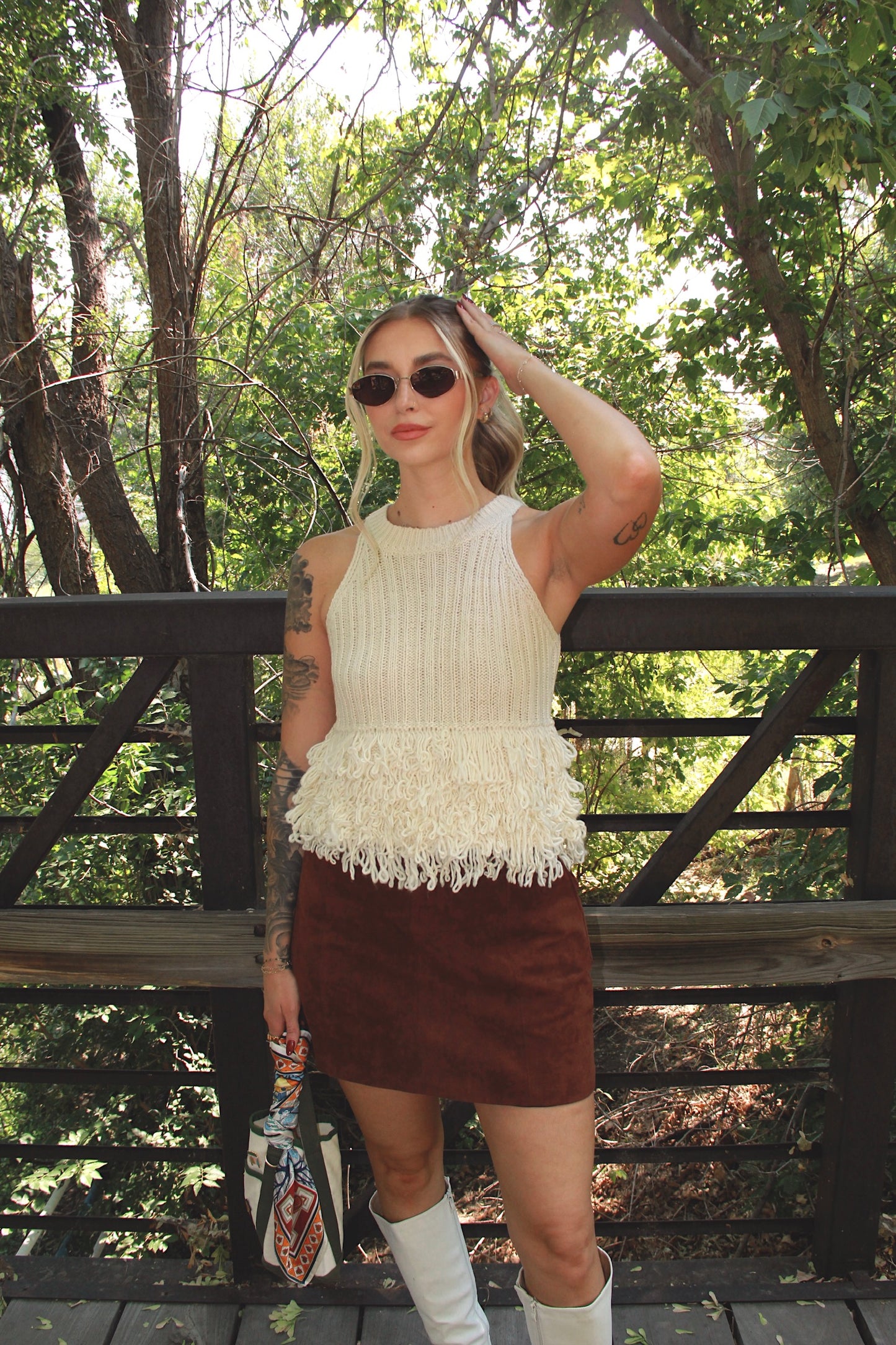Suki Knit Fringe Tank