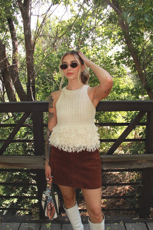 Suki Knit Fringe Tank
