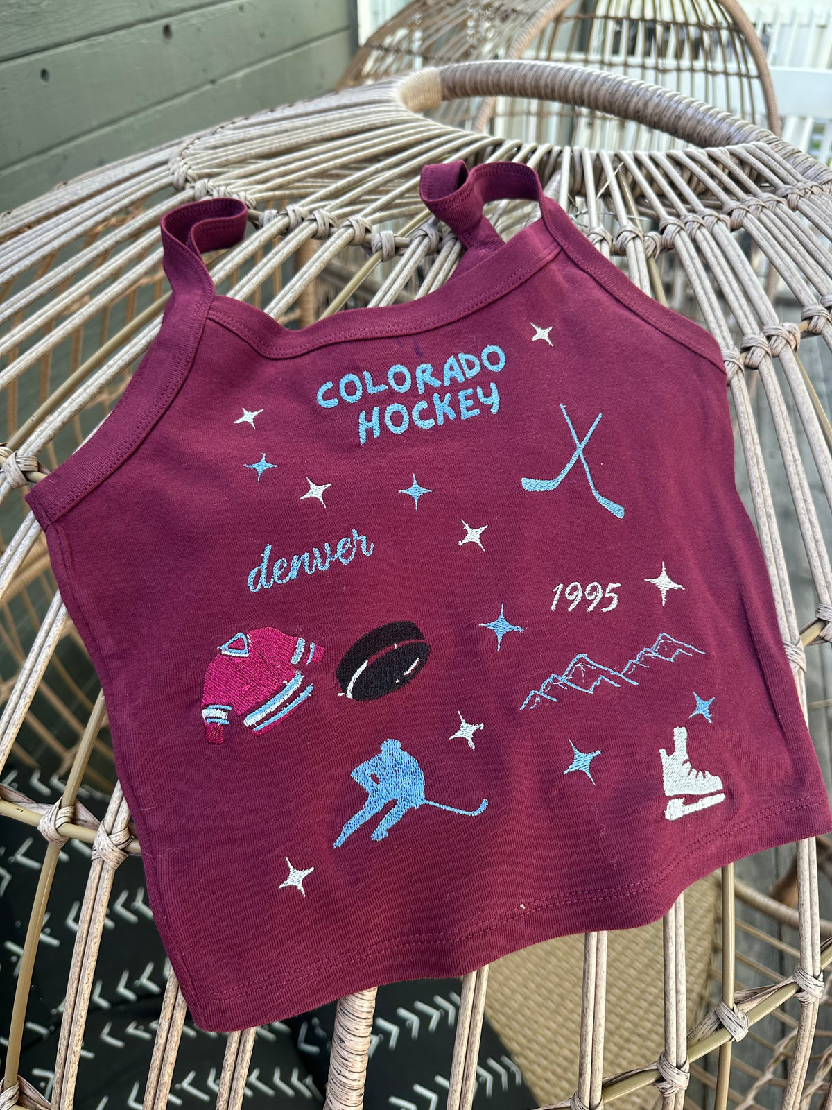 Custom Team Patchwork Embroidered Tank
