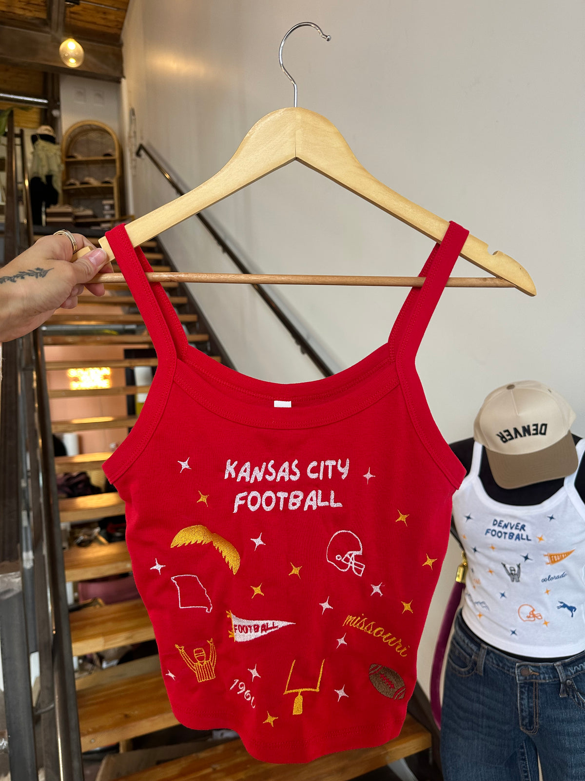 Custom Team Patchwork Embroidered Tank