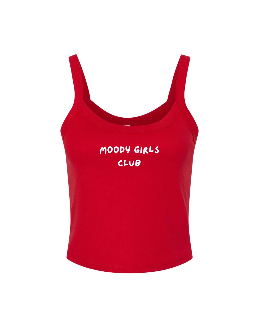 Embroidered Spaghetti Strap Tank - Red