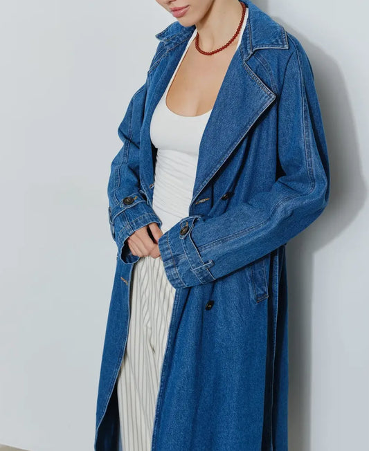 Baylor Denim Trench Coat