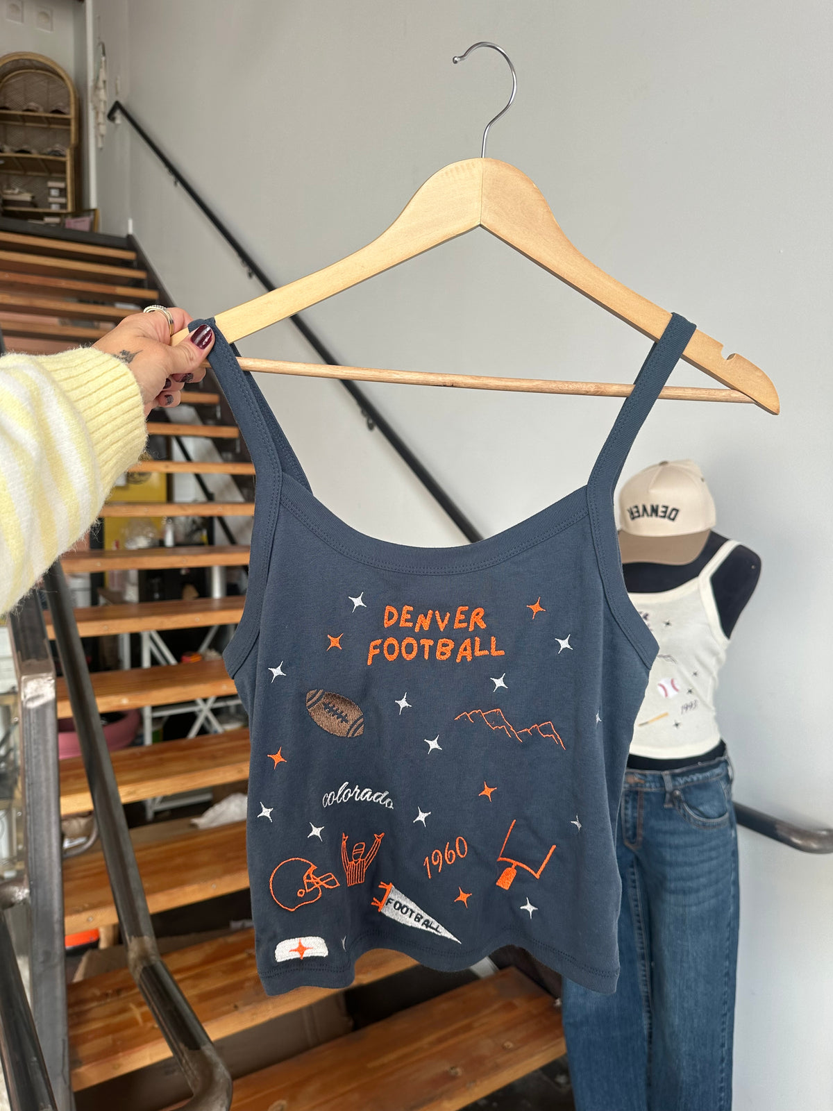 Denver Football Patchwork Tank