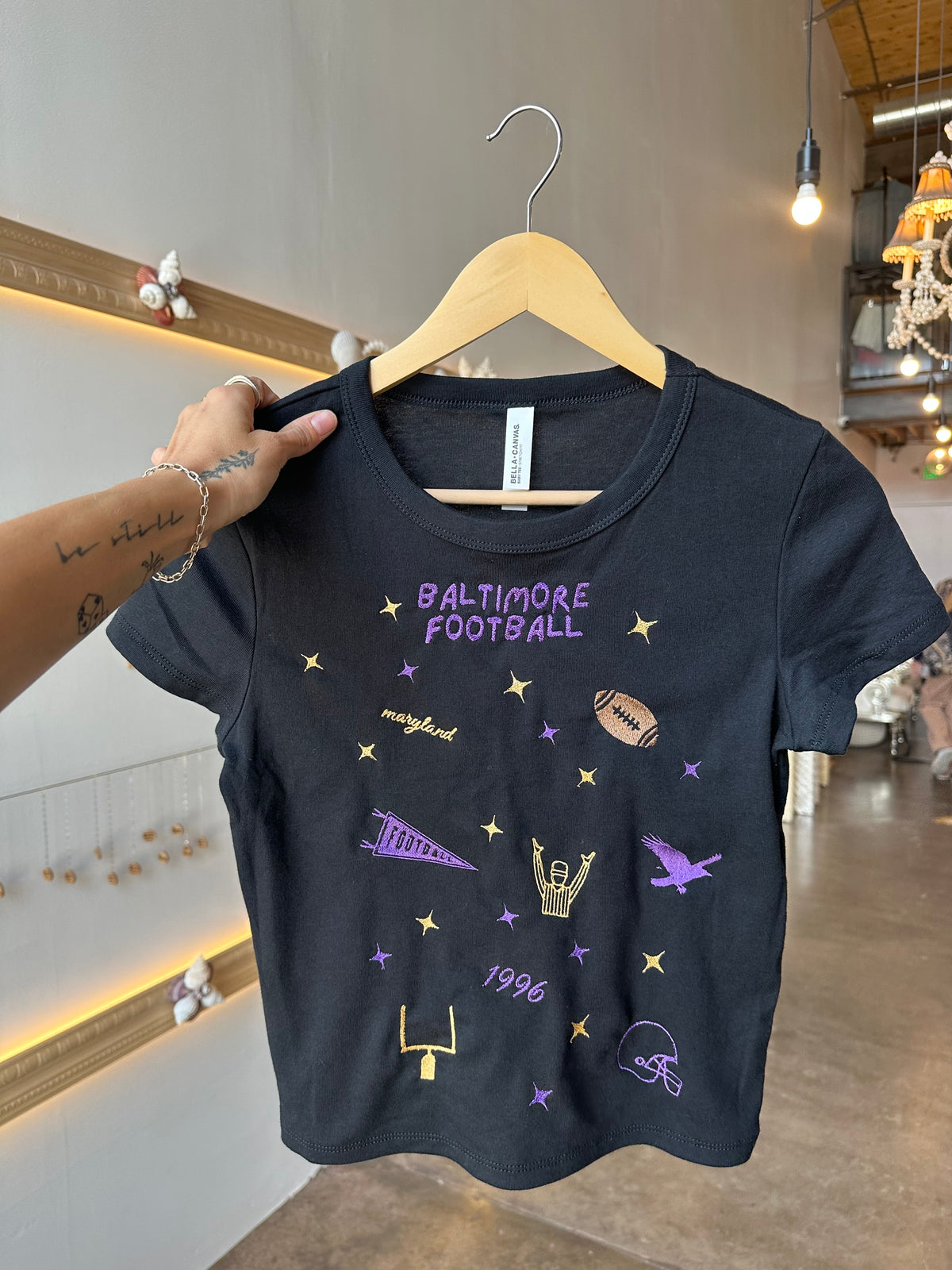 Custom Team Patchwork Baby Doll Tee