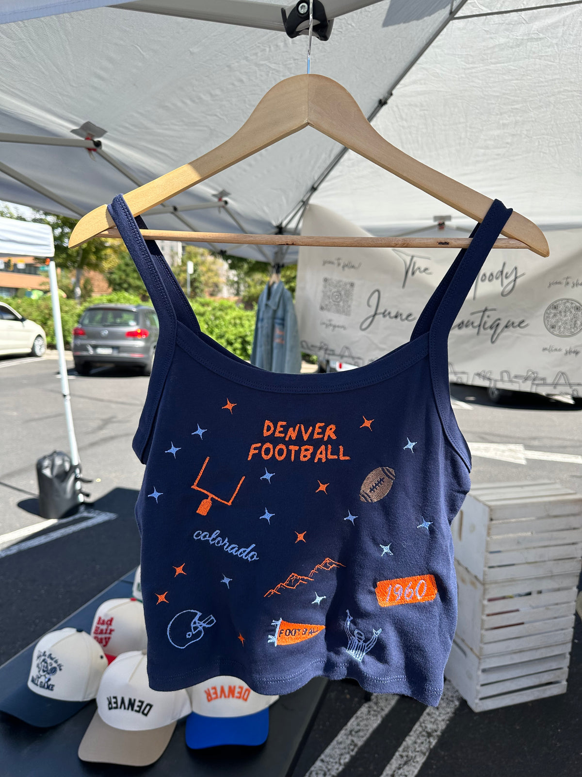 Denver Football Patchwork Tank - Alternative Colors