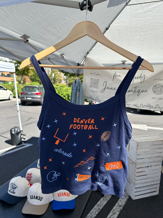 Denver Football Patchwork Tank - Alternative Colors