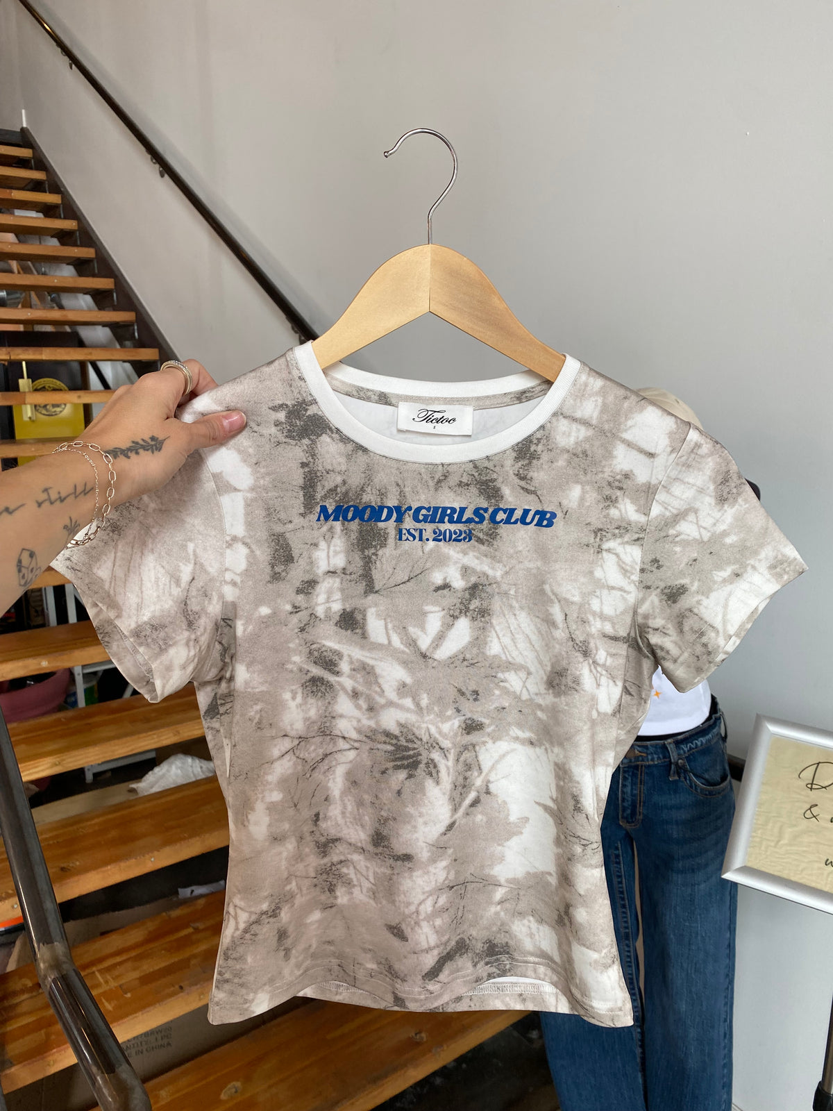 Moody Girls Club Camo Tee