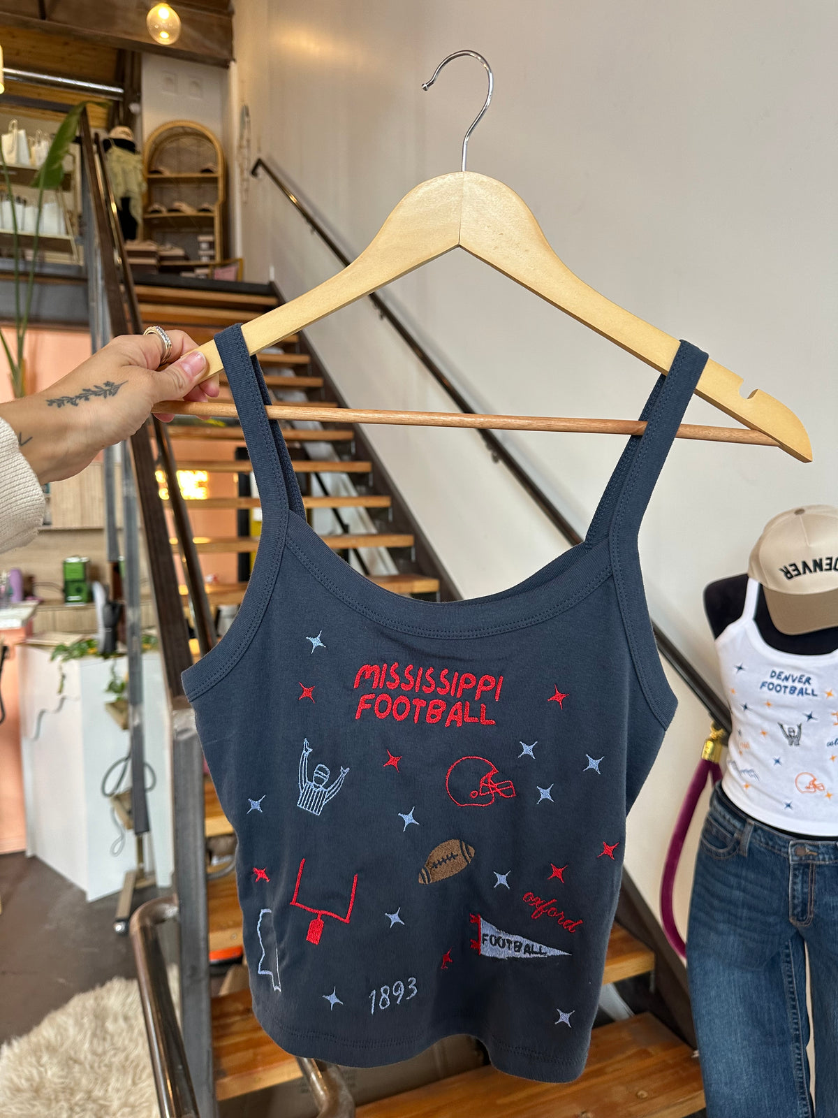 Custom Team Patchwork Embroidered Tank