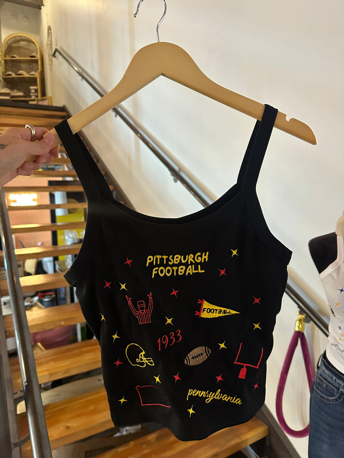 Custom Team Patchwork Embroidered Tank