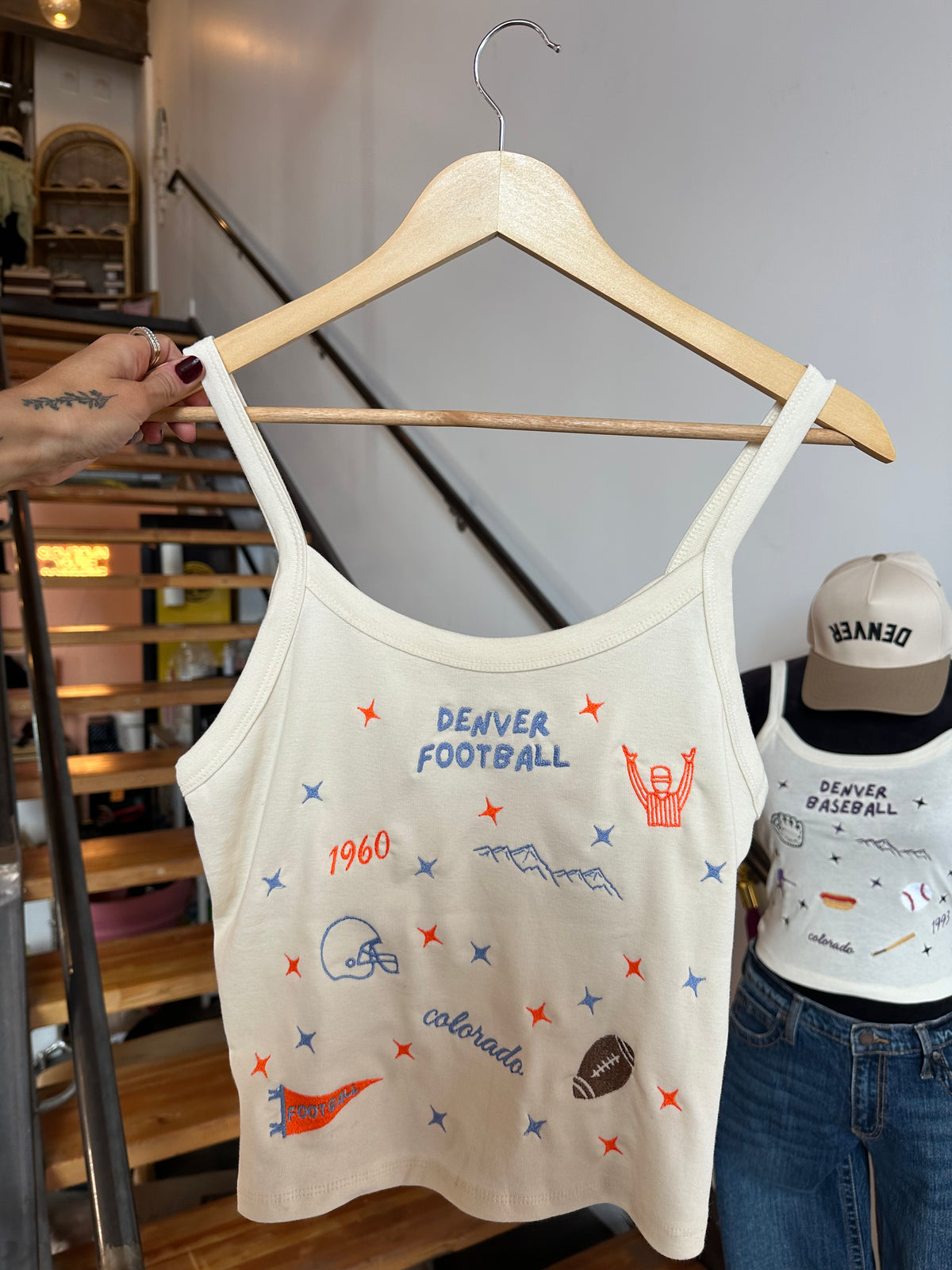 Denver Football Patchwork Tank - Alternative Colors