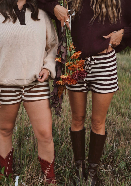 Marigold Sweater Striped Shorts