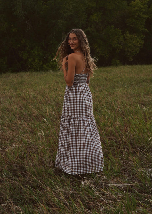 Madison Gingham Maxi Dress