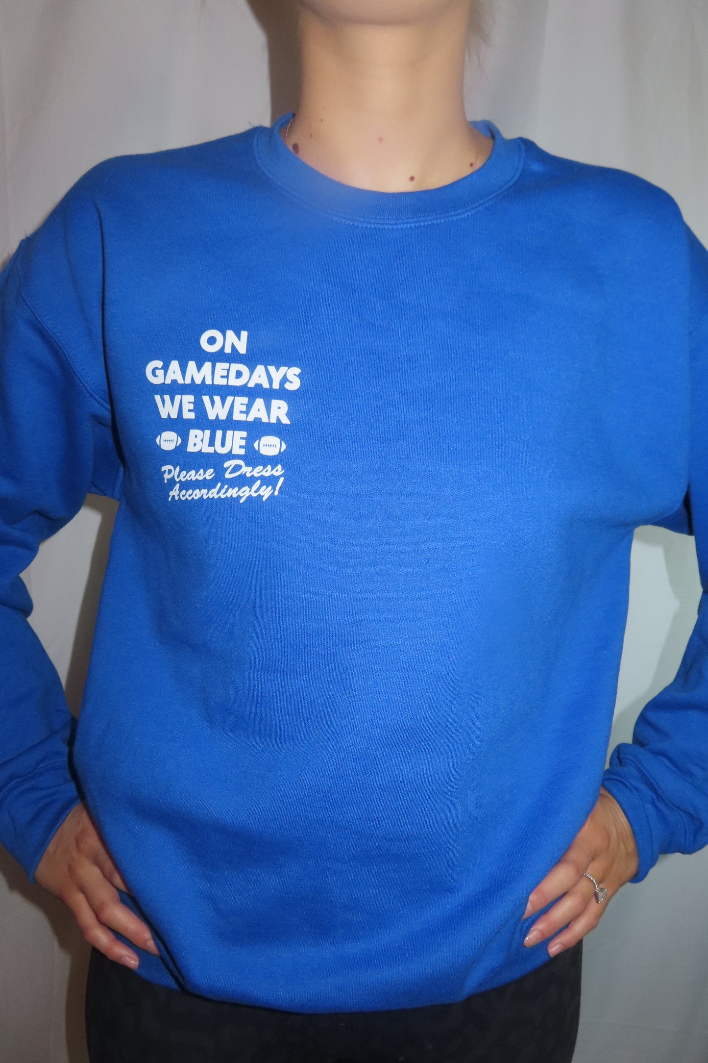 Game Days in Blue Crewneck